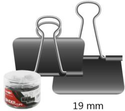 JUNIOR Clipkötő/fekete JUNIOR, 19 mm/40 db, pp doboz