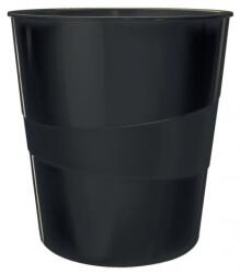 Leitz WOW 15 literes műanyag szemetes, fekete