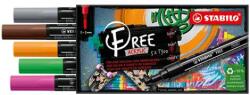 STABILO Akril marker STABILO FREE Acrylic T300 Kerek hegy 2-3 mm - Vintage, 5 db-os készlet
