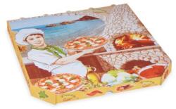 WIMEX Pizza doboz (mikrohullámú karton) E6 fehér nyomattal 33 x 33 x 3 cm [100 db]