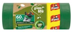 FINO Green Life Easy 60 literes rögzítőzsákok, 27 mikronos, 60 x 66 cm (18 db)
