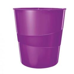 Leitz WOW 15 l-es műanyag szemetes, lila