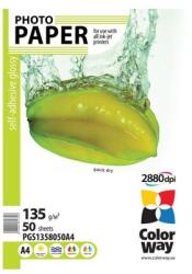 ColorWay Fotopapier - A4 / 135g - samolepiaci, lesklý, 50 ks v balení