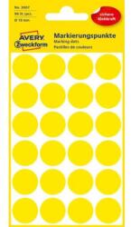 Avery Zweckform 18 mm-es kerek címkék, Avery sárga
