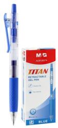 M&G TITAN visszahúzható gélhenger, hegye 0, 7 mm, kék tinta