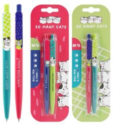 M&G Golyóstoll M&G So Many Cats 0, 7 mm, 2 db-os készlet