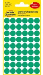 Avery Zweckform Kerek címkék 12 mm-es Avery zöld