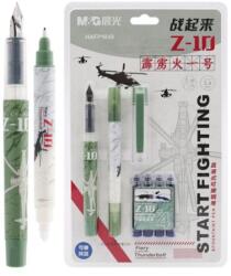 M&G Töltőtoll + kétoldalas radír/betét + patronok 4 db M&G Start Fighting