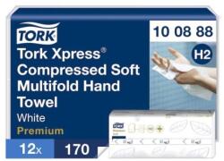Tork ZZ hajtogatott papírtörlő, kétrétegű. TORK Xpress Multifold tömörített, puha H2 papírtörlő (12 db 170 db-os csomag)
