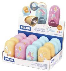 MILAN Radír + reszelő MILAN kapszulahenger (4 szín)