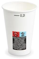 WIMEX Papírpohár (FSC Mix/PE) fehér tetővel Ø70mm 0.2L [50 db]