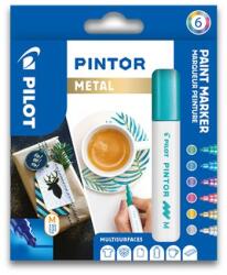 Pilot Díszjelölő PILOT "Pintor Metall", 6 db-os készlet, M hegy