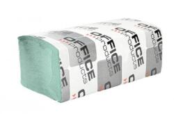 OFFICE products ZZ egyrétegű zöld újrahasznosított papírtörlő (20 csomag)