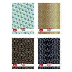 Herlitz A4-es jegyzetfüzet, 40 lapos, vonalas, részleges lakkozással, 3D UV Art Deco, motívumok keveréke