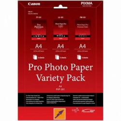 Canon Photo Paper Pro Variety Pack PVP-201, PVP-201, fotópapír, 5x matt PM-101, 5x fényes PT-101, 5x LU-101 típusú fényes, 6211B