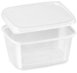 WIMEX Tál (PP) négyzet alakú átlátszó 250ml + fedél [5 x 50 szett]