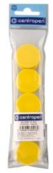 Centropen 30 mm-es sárga mágnesek, 10 db