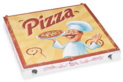 WIMEX Pizza doboz (mikrohullámú karton) C4 fehér nyomattal 29, 5 x 29, 5 x 3 cm [100 db]