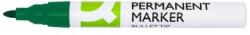 Q-CONNECT permanens marker alumínium testtel, kerek hegyű, zöld