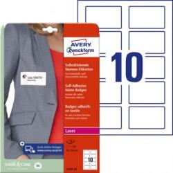 Avery Zweckform Avery öntapadós textilcímkék 80x50mm, anyaga acetát-selyem