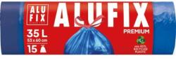 Alufix Kihajtható szemeteszsákok, 35 l / 15 db, 20 mikron, 53 x 60 cm, kék, LDPE