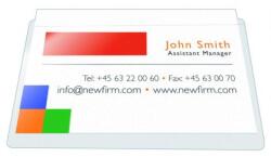 Q-CONNECT Öntapadós névjegykártyatartó felső nyílással Q-CONNECT 56x93mm 100db