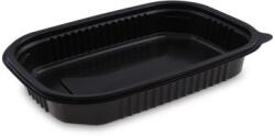 WIMEX Menü mikrohullámú tál (PP) osztatlan fekete `M` 221 x 151 mm 750ml [50 db]