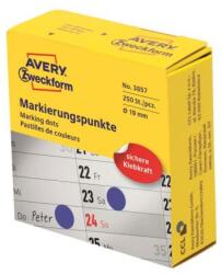 Avery-Zweckform 19 mm-es kerek címkék, Avery kék, adagolóban