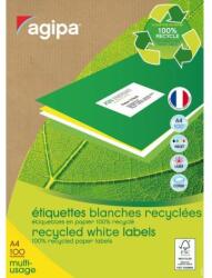 Agipa Univerzális újrahasznosított címkék 38x21, 2 mm Agipa A4 100 lap