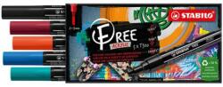 STABILO Akril marker STABILO FREE Acrylic T300 Kerek hegy 2-3 mm - Urban, 5 db-os készlet
