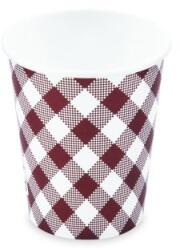 WIMEX Papírpohár (PAP/PE) Kockás Ø80mm 280ml `0.2L/8oz/M` [10 db]