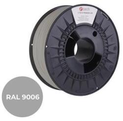 C-TECH Nyomtatózsinór (filament) C-TECH PREMIUM LINE, PLA, fehér alumínium, RAL9006, 1, 75 mm, 1 kg 3DF-P-PLA1.75-9006