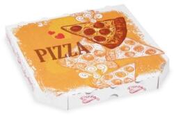 WIMEX Pizza doboz (mikrohullámú karton) E6 fehér nyomattal 26 x 26 x 3 cm [100 db]
