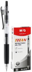 M&G TITAN visszahúzható gélhenger, hegye 0, 7 mm, fekete tinta