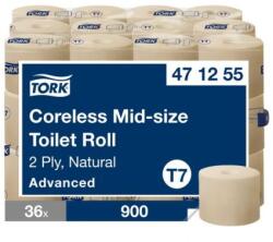 Tork Toalettpapír mag nélkül, natúr, kétrétegű. TORK Közepes méretű T7 36 db