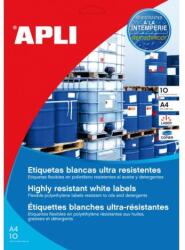 APLI Rendkívül tartós polietilén címkék 210x297 APLI 10 lap fehér