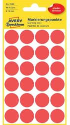 Avery-Zweckform Avery 18 mm-es kerek címkék, levehető, piros