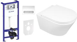 Oltens Set cadru încastrat cu buton și sigiliu Oltens Triberg 58300100, vas WC Oltens Jog 42501000, 45102000 (58304100)