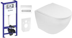 Oltens Set cadru încastrat cu buton și sigiliu Oltens Triberg 58300100, vas WC Oltens Hamnes 42513000, 45109000 (58302100)