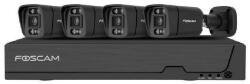 Foscam FNA108E-B4-2T BLACK PoE Kamera Rendszer készlet - Fekete (1x bázis / 4x Bullet kamera) (FNA108E-B4-2T black) (FNA108E-B4-2T black)