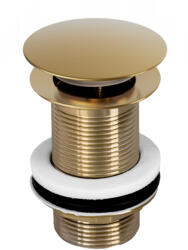 Gamma Gamma, zárható mosdó lefolyódugó ClickClack típus, túlfolyó nélkül, matt arany, GMA-DBP-BGD (GMA-DBP-BGD)