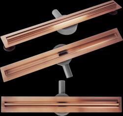 Rea Neox Pro Slim, 80 cm-es zuhanylefolyó 360 fokban forgó szifonnal, rézmatt, REA-G4807 (REA-G4807)