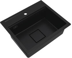 Gamma Quadro 5850, 1 rekeszes gránit mosogató 580x495x220 mm, fekete, GMA-ZLE000229 (GMA-ZLE000229)