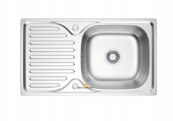 Erga HD, 1 rekeszes acél mosogató 760x430x160 mm, sima, szálcsiszolt szatén felület, ERG-MLS-HD7643 (ERG-MLS-HD7643)