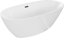 Mexen Eris, szabadon álló kád 180 x 95 cm, fehér, fekete matt, 53441809500-70 (53441809500-70)
