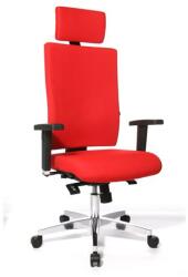 Topstar Irodai forgószék Light Star 30 - G21 piros / Fényes alu lábcsillag / Szőnyegpadlóhoz való görgő