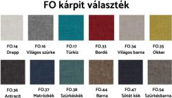 Antares Irodai forgószék Boston 24 - FO kárpit / Parkettagörgő / Magas háttámla