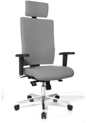 Topstar Irodai forgószék Light Star 30 - G23 világosszürke / Fényes alu lábcsillag / Szőnyegpadlóhoz való görgő