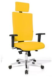 Topstar Irodai forgószék Light Star 30 - G09 sárga / Fényes alu lábcsillag / Szőnyegpadlóhoz való görgő