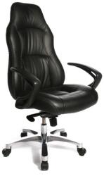 Topstar Vezetői bőr forgószék RS1 - Fekete marha bőr / Parketta görgővel